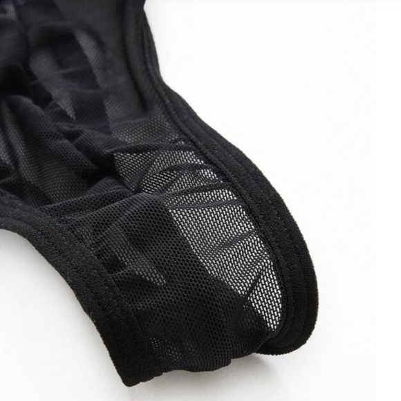 Black Lace Mesh Teddy - Picture 12 of 16